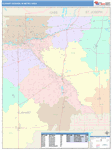 Elkhart-Goshen Metro Area Wall Map Color Cast Style